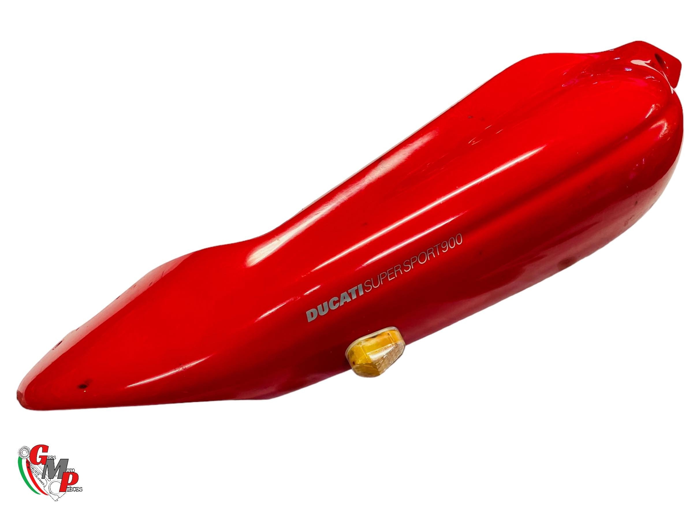 Panel lateral derecho rojo debajo del asiento con intermitente integrado - Ducati