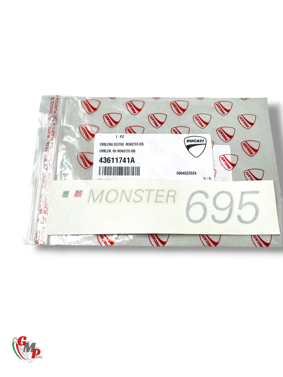 Emblema derecho Monster 695 NUEVO - Ducati