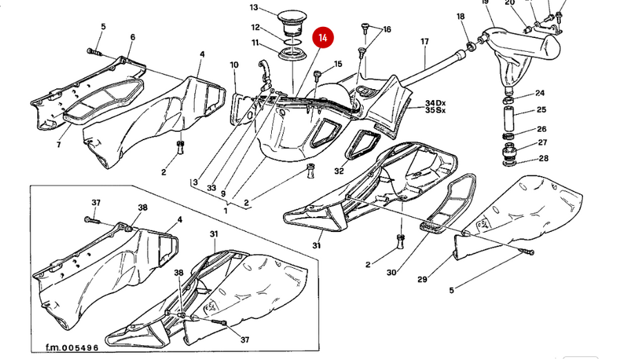 NUEVA Junta de Caja de Aire - Ducati