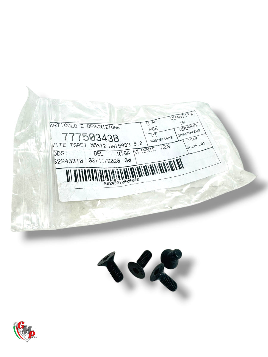 Tornillo M5X12 Fijación Soporte Negro NUEVO - Ducati