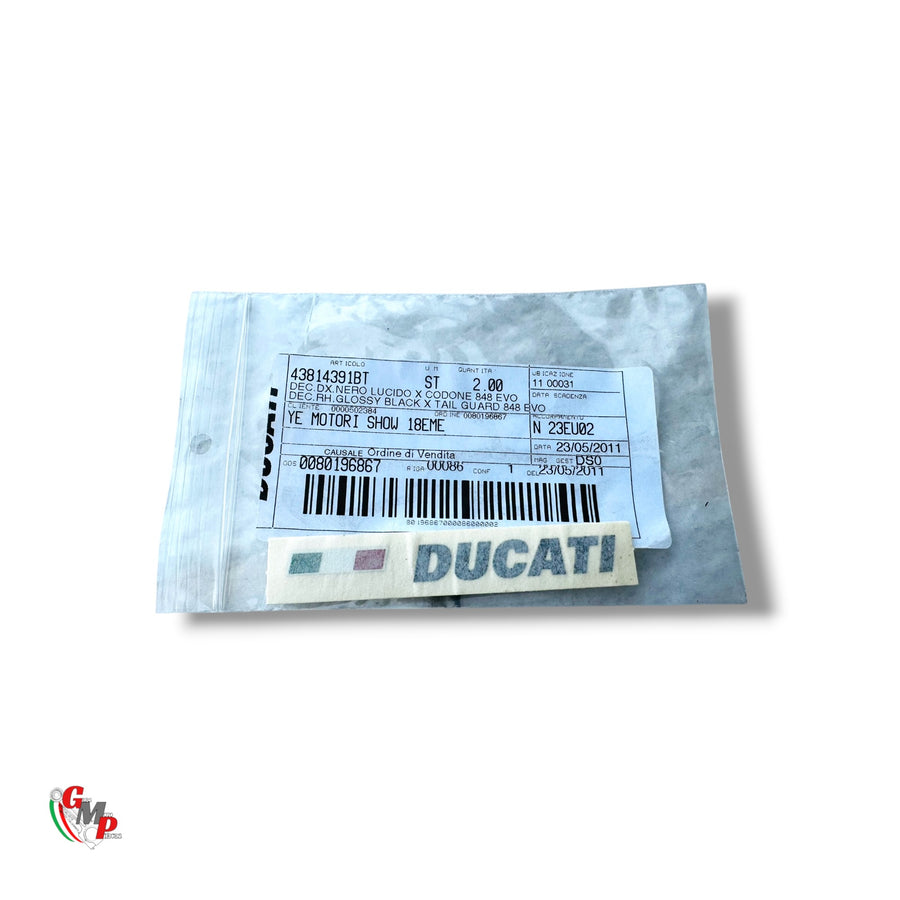 Calcomanía Derecha Nueva para Negro - Ducati