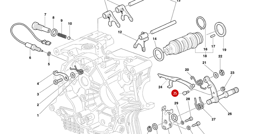 Espárrago de palanca de cambio NUEVO - Ducati