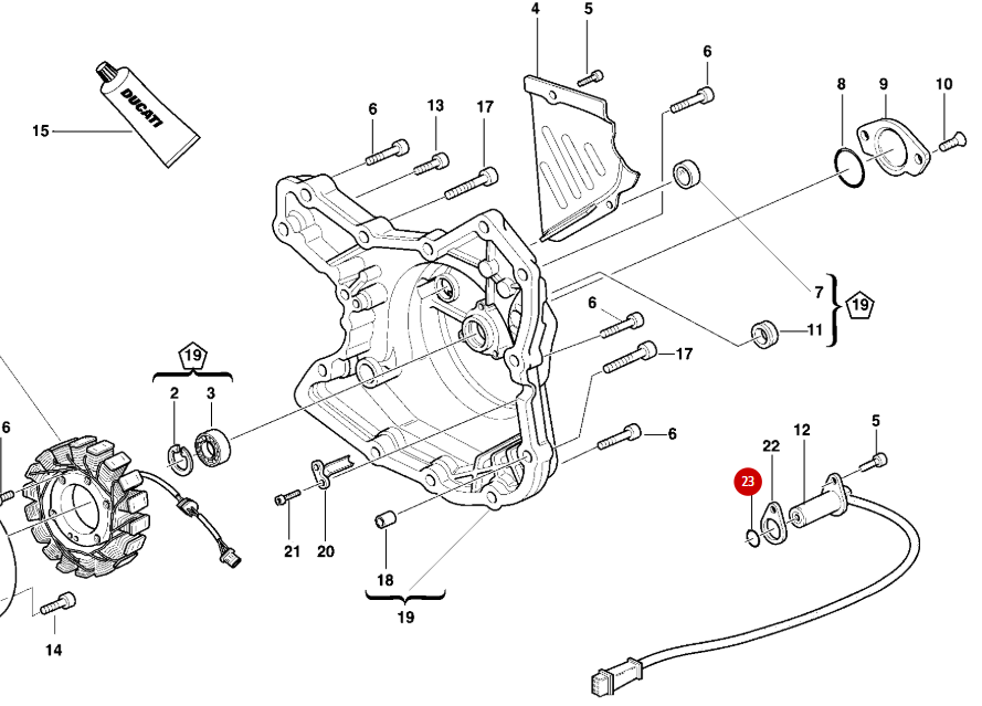 Junta tórica sensor de fase NUEVA - Ducati