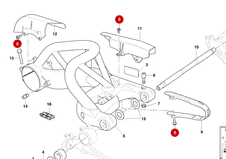 Patin y protector de cadena NUEVOS - Ducati