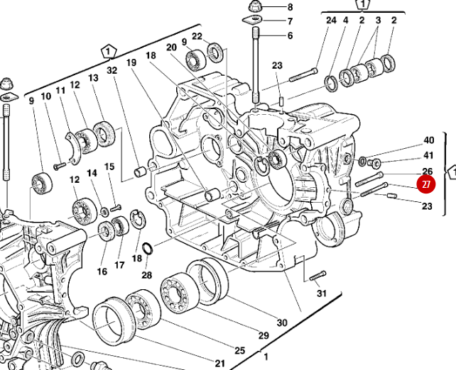 Tornillo M6X75 Bicromatado Cárter Motor NUEVO - Ducati