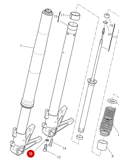 Junta NUEVA Tornillo Inferior - Ducati