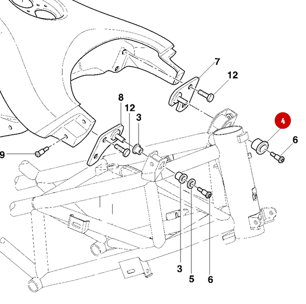Neumático delantero izquierdo NUEVO - Ducati