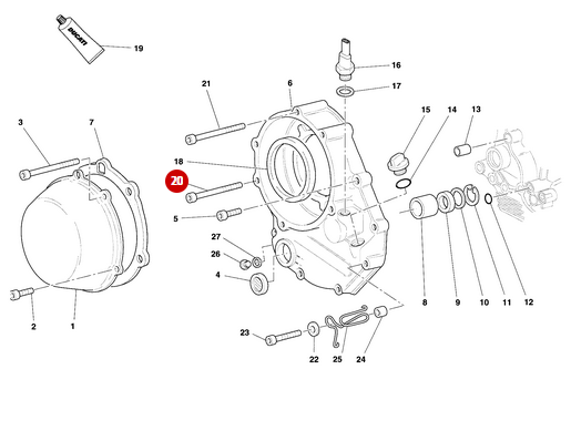 Tornillo Tcei M6X65 NUEVO - Ducati