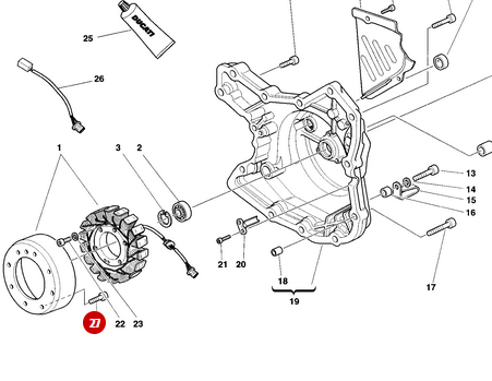 Tornillo Tcce M6X25 NUEVO - Ducati
