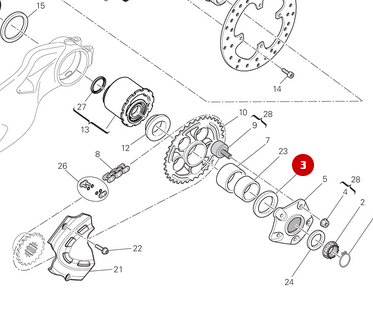 Arandela soporte de corona NUEVA - Ducati