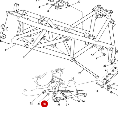 Soporte Pata Lateral NUEVO - Ducati