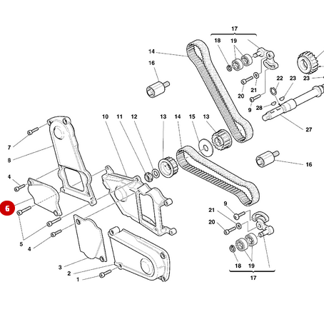 Tapa Correa Central Vertical NUEVA - Ducati