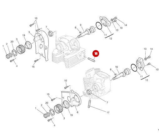 Perno de admisión M8X16 NUEVO - Ducati