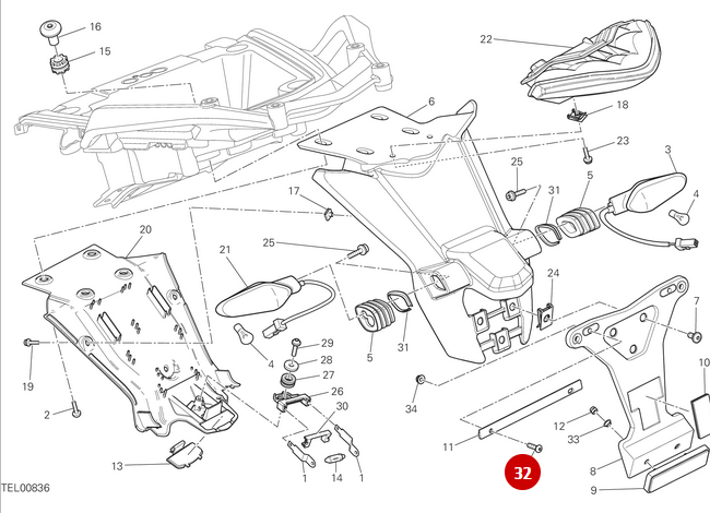 Tornillo TBEI M5X20 NUEVO - Ducati