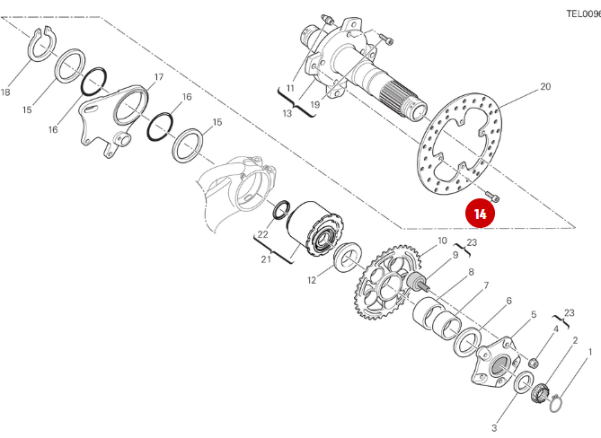 Vis Tceir M8X14 NUEVA - Ducati