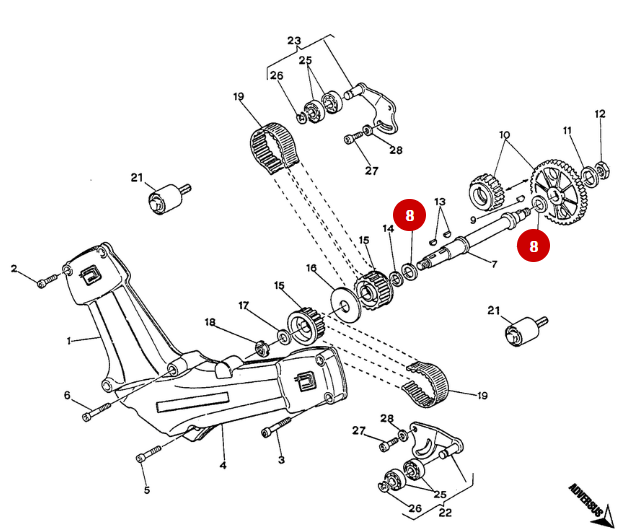 Arandela de empuje NUEVA - Ducati