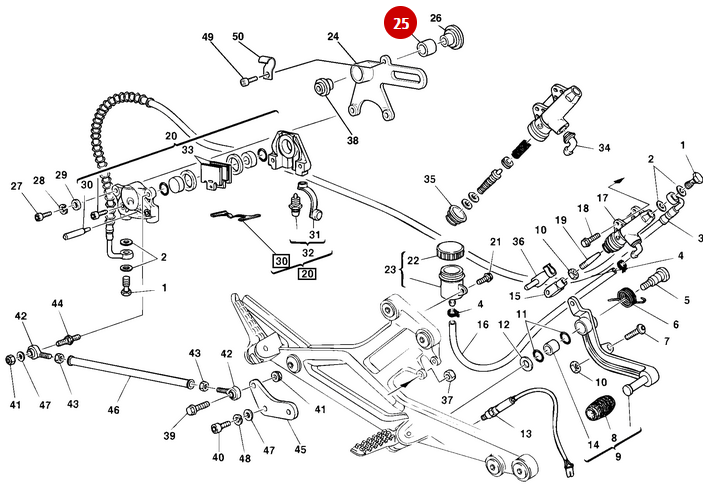 Casquillo de platino para soporte de pinza NUEVO - Ducati