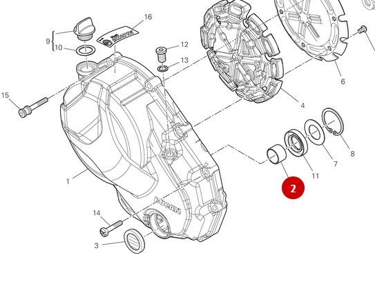 Cazoleta Carter NUEVA - Ducati
