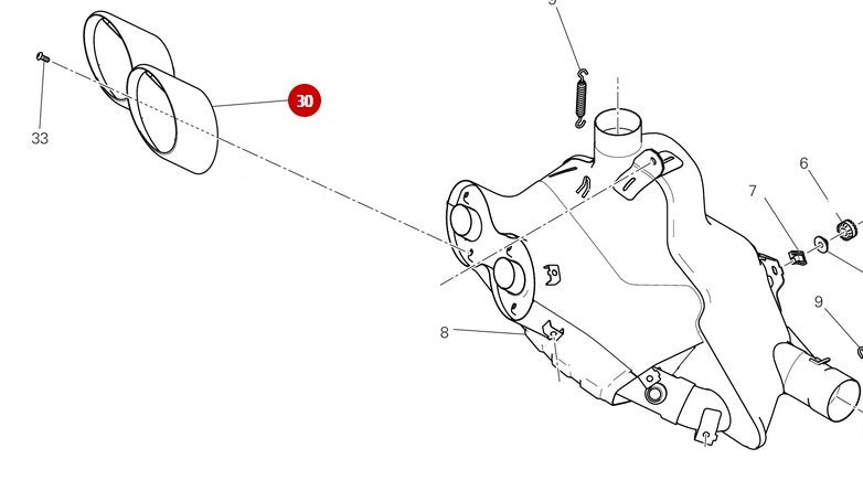 Tubería de escape - Ducati