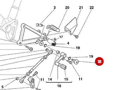 Tornillo Eje Selector - Ducati