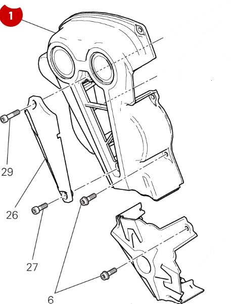 Tapa exterior correa vertical - Ducati