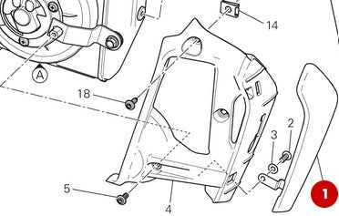 Tapa radiador lateral derecho NUEVO - Ducati