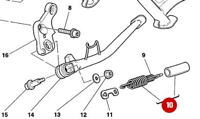 Resorte exterior pata de cabra NUEVO - Ducati