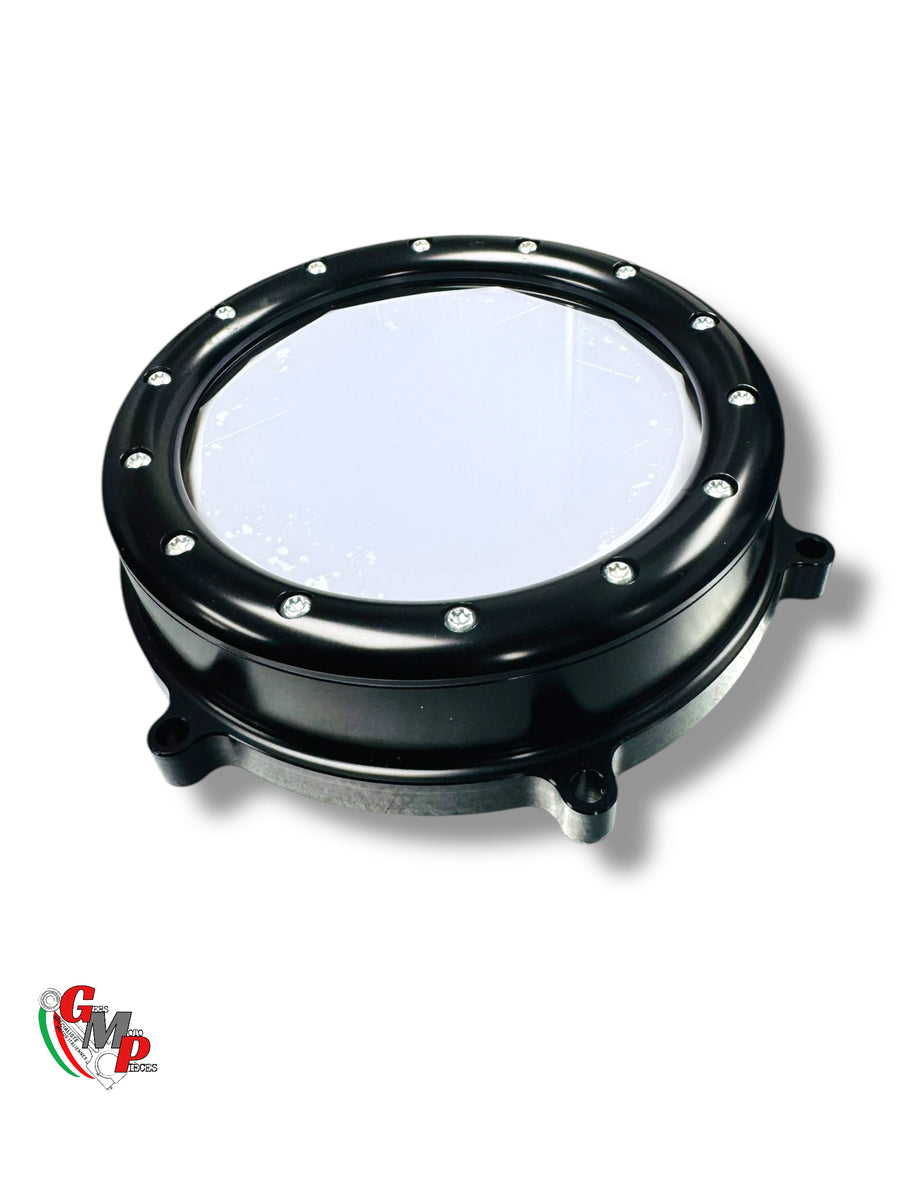 Tapa de embrague negra STM transparente NUEVA - Ducati