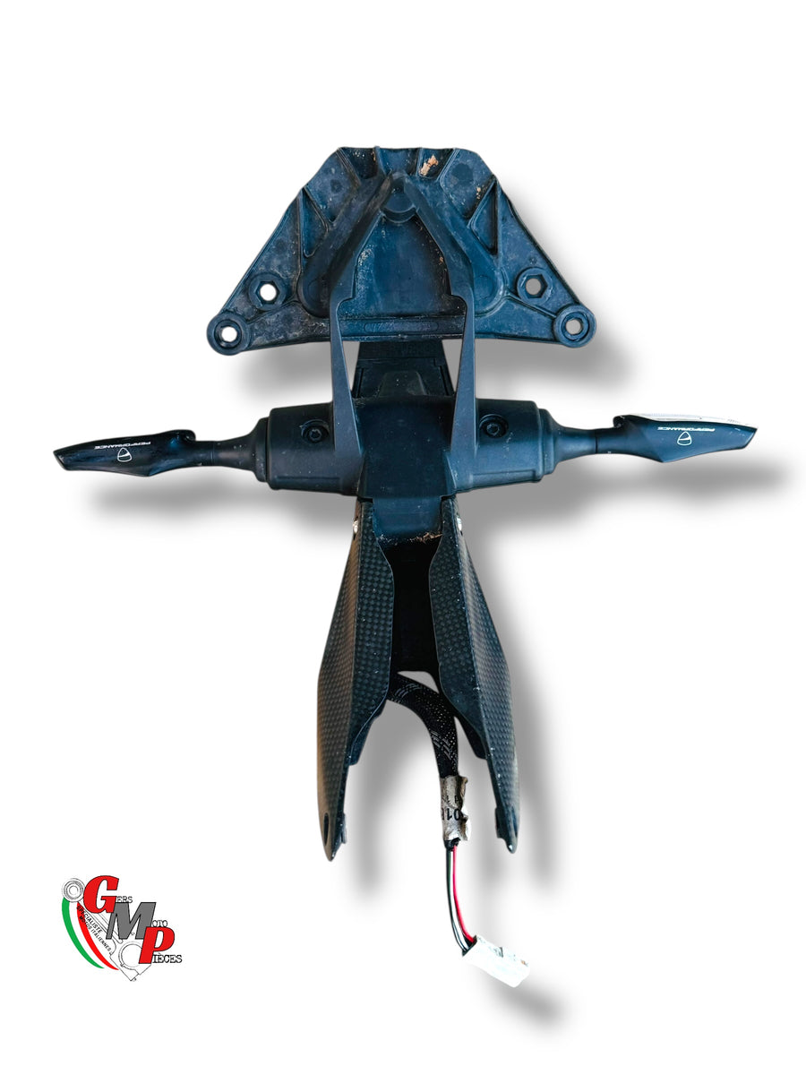 Soporte de matrícula de carbono + Intermitentes LED - Ducati Performance
