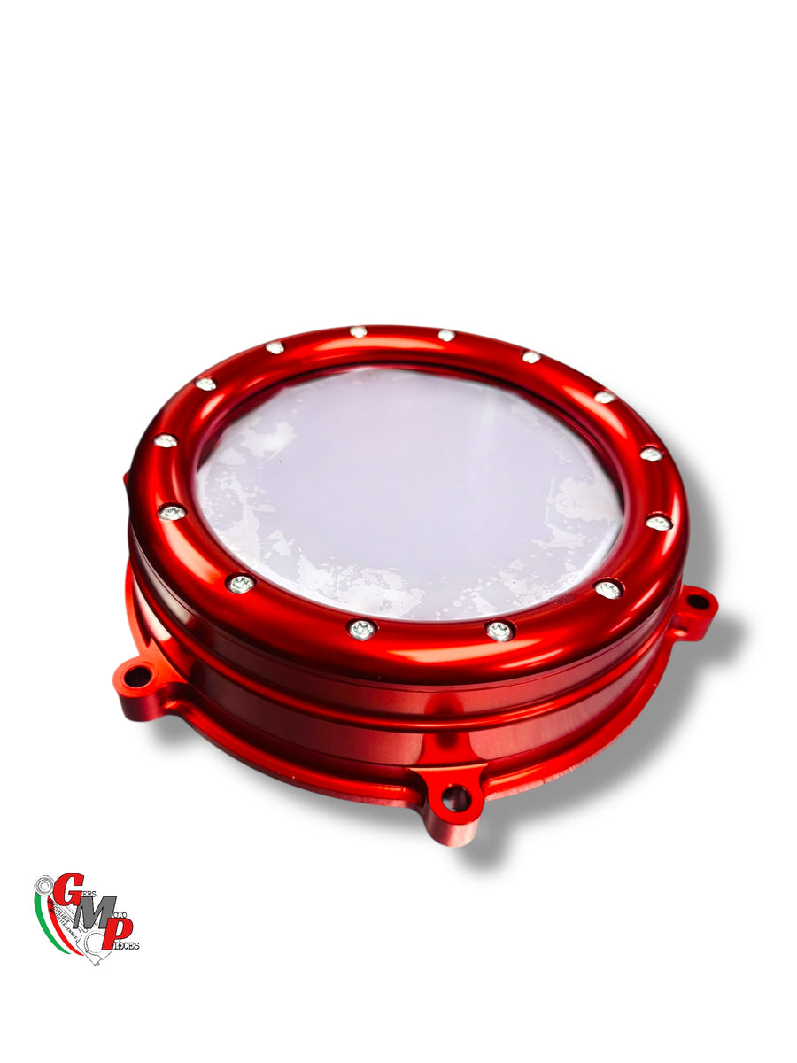 Cárter de embrague liso Rojo STM transparente NUEVO - Ducati