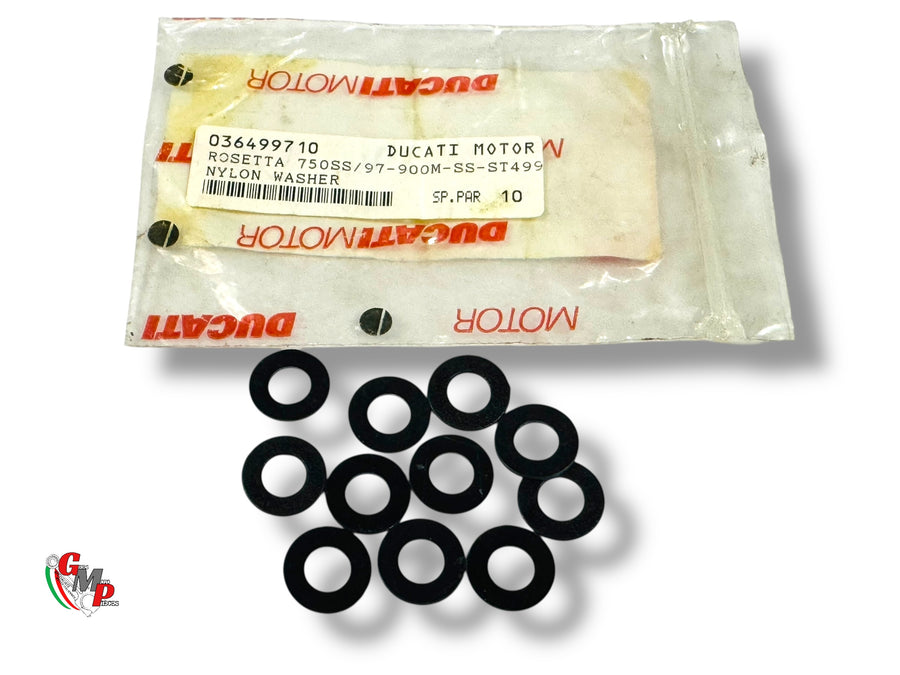 Arandela de nylon negro de origen de época - Ducati