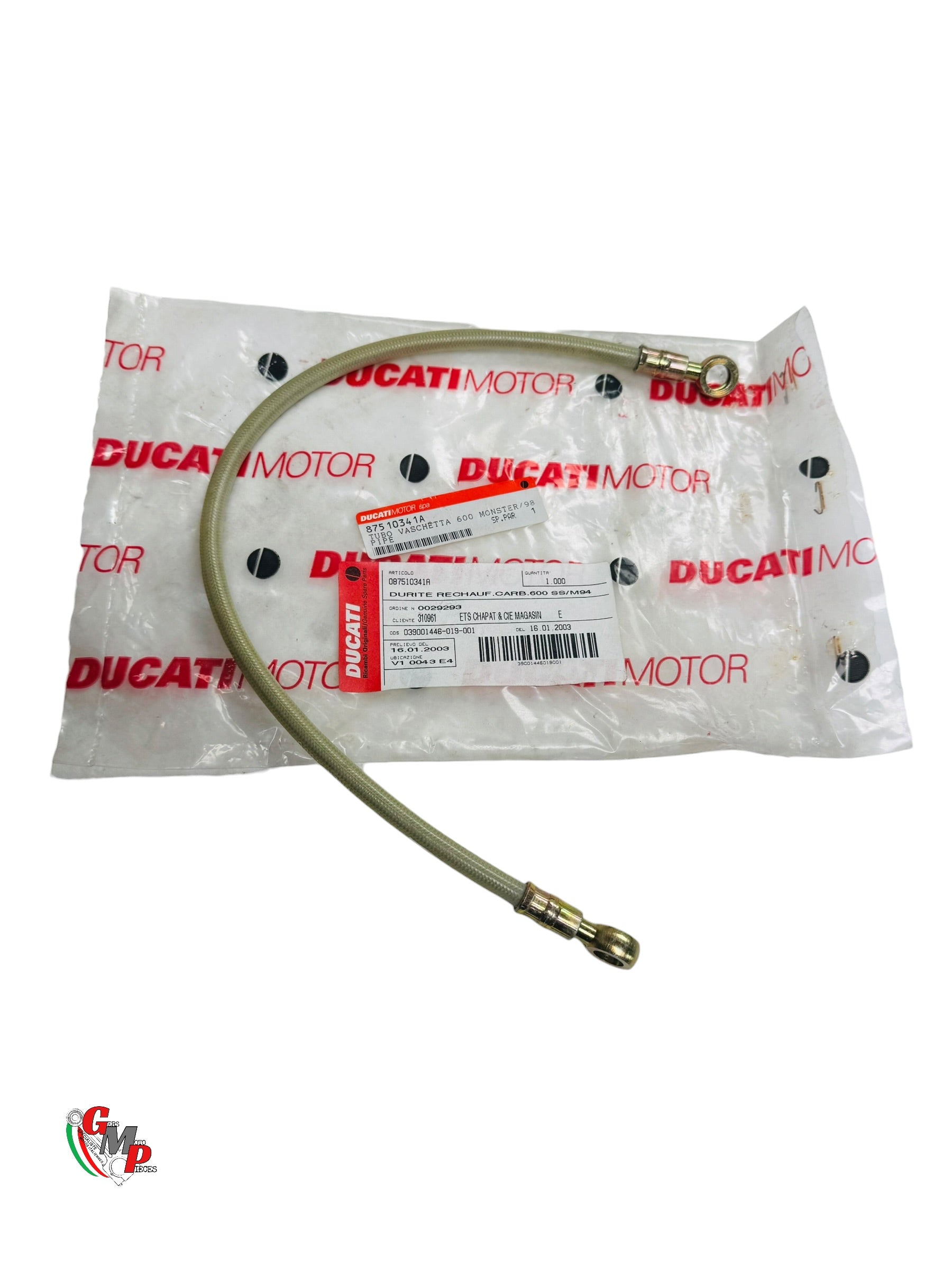 Tubo calefactor carburador bicromatado NUEVO - Ducati