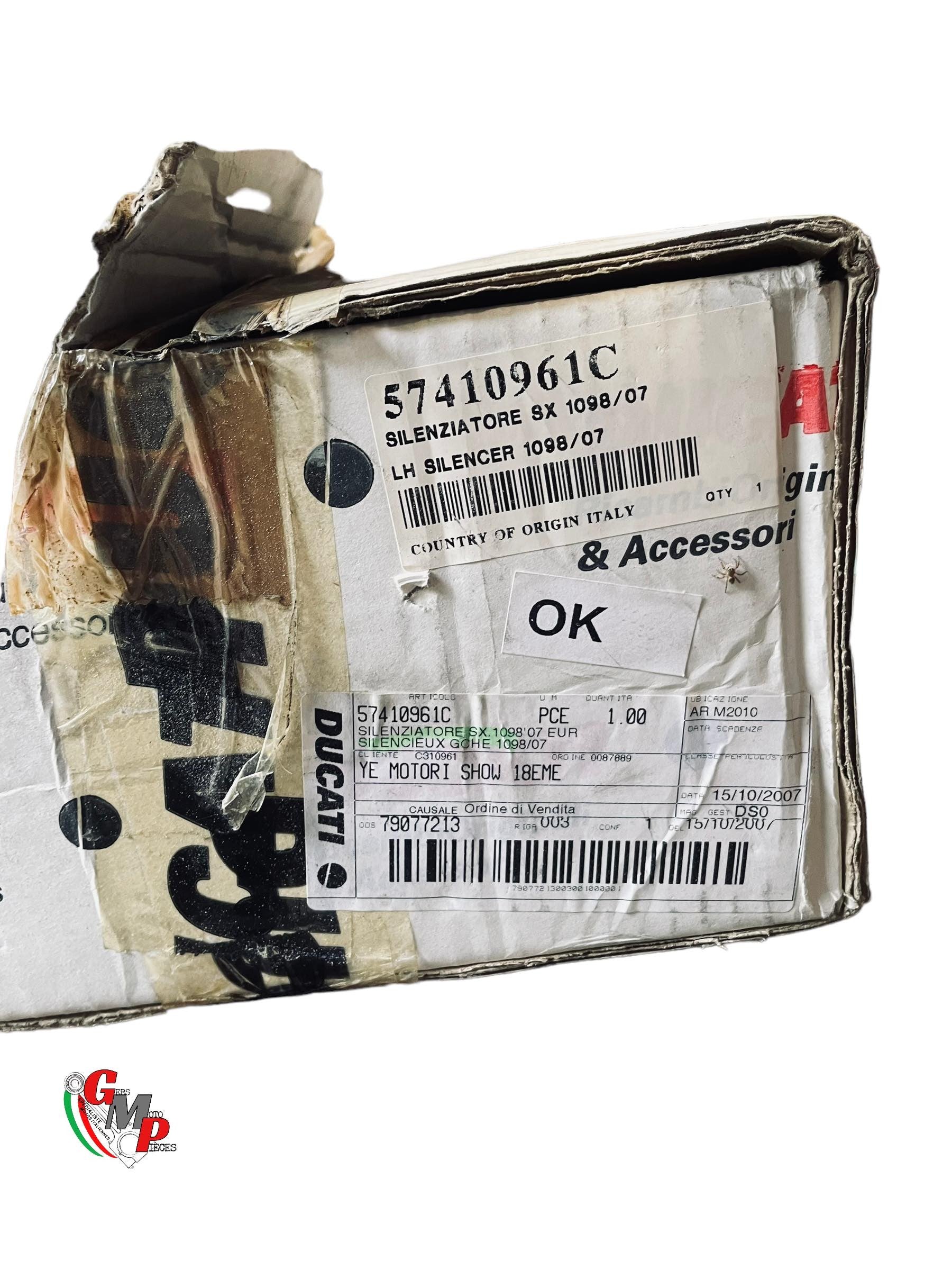 Escape izquierdo original nuevo - Ducati Superbike SBK 848 1098 1198