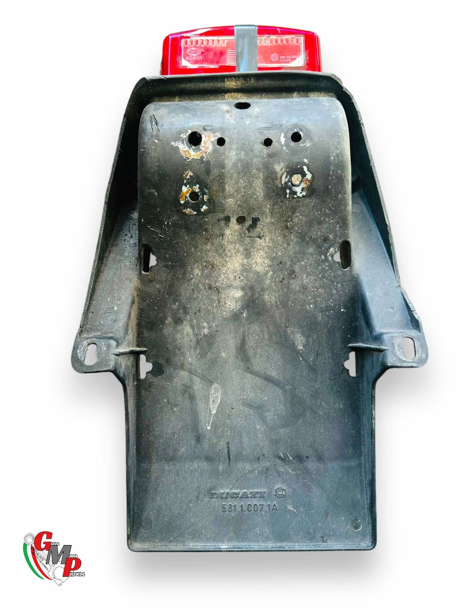 Soporte para placa de guardabarros y portaescobillas bajo el asiento - Ducati