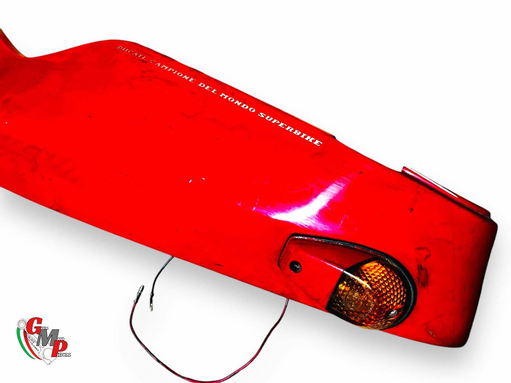 Par de paneles laterales rojos con intermitentes - Ducati Supersport 600 750 900 SS Bocina final del carburador