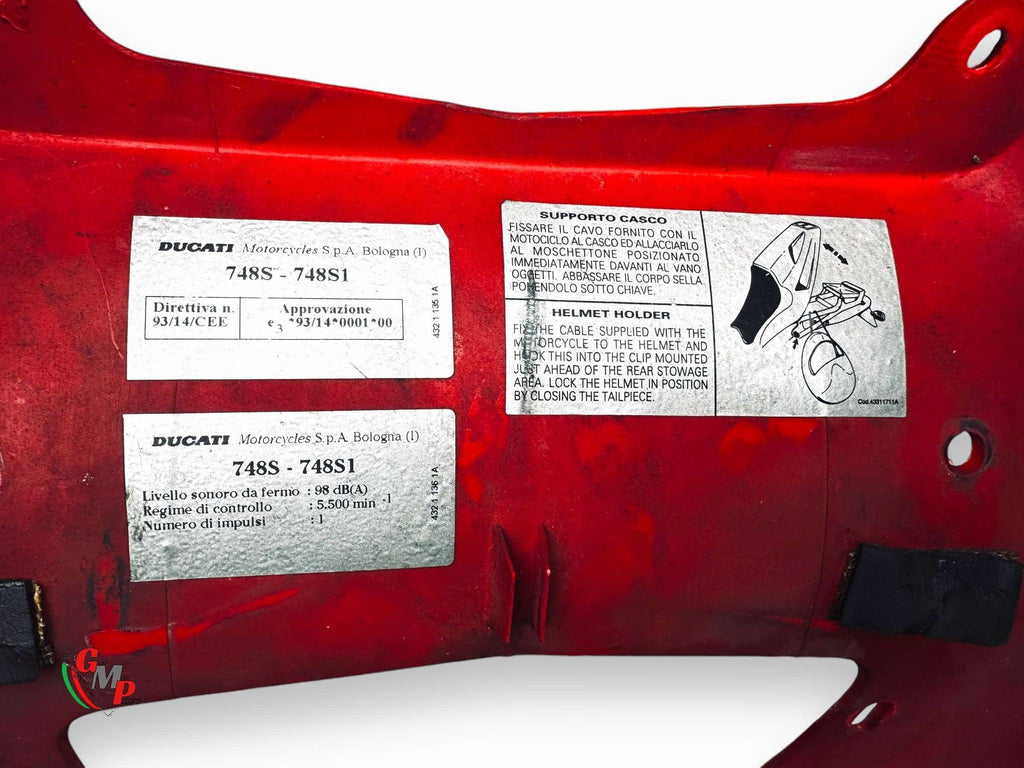 Carcasa Trasera Biposto Rojo - Ducati Superbike SBK 748 916 996 998 final cor