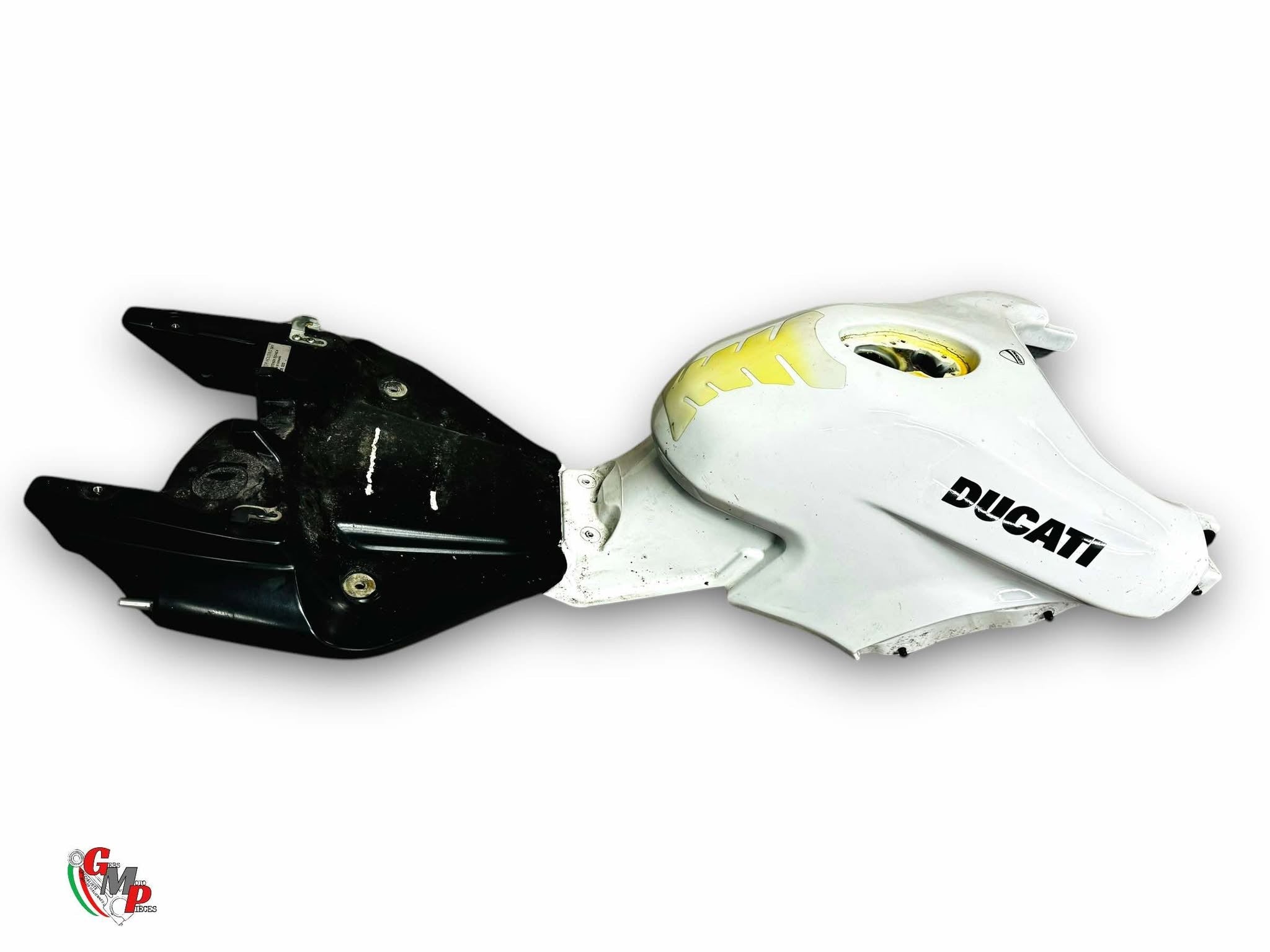 Tanque blanco y negro - Ducati