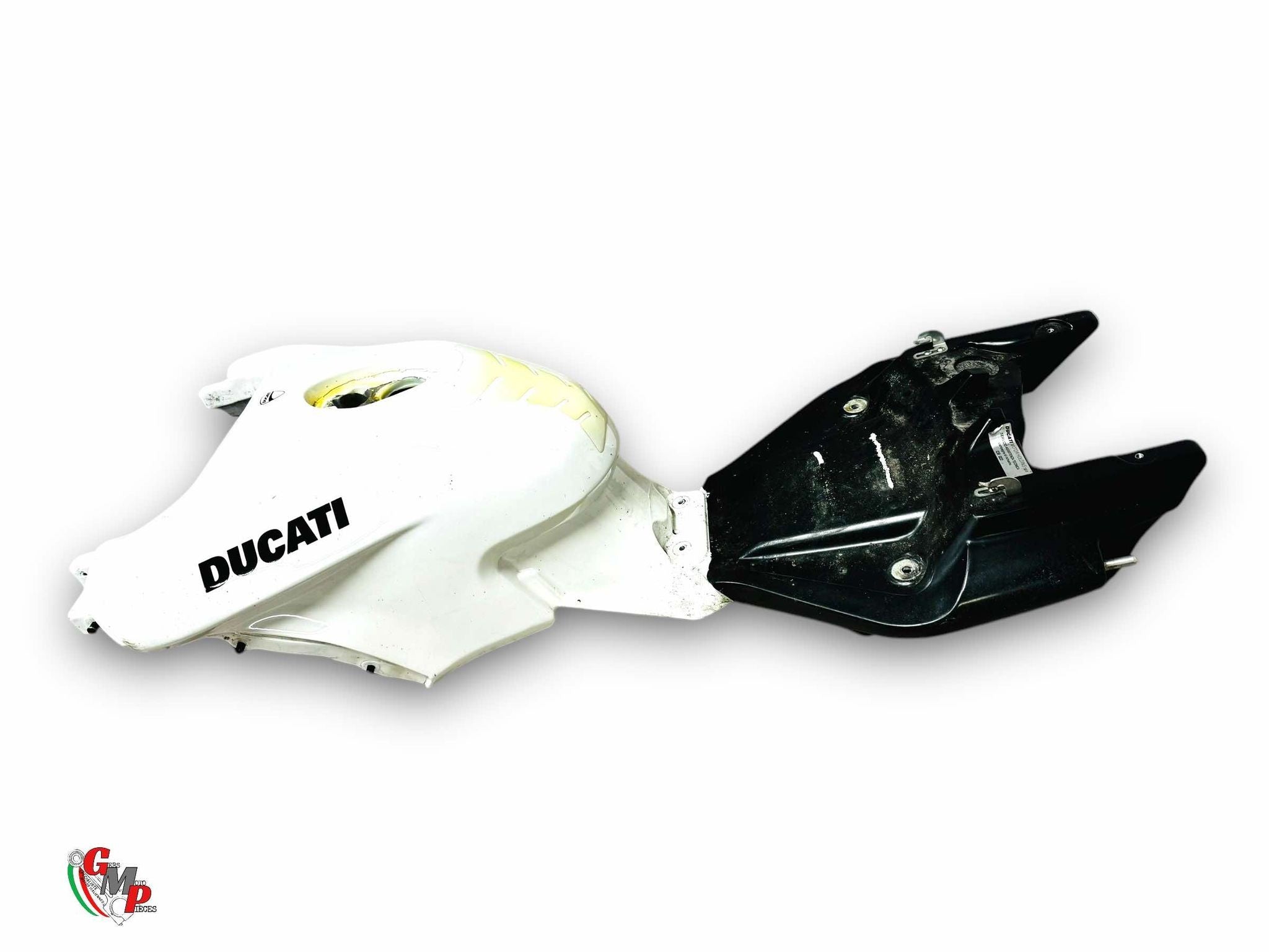 Tanque blanco y negro - Ducati