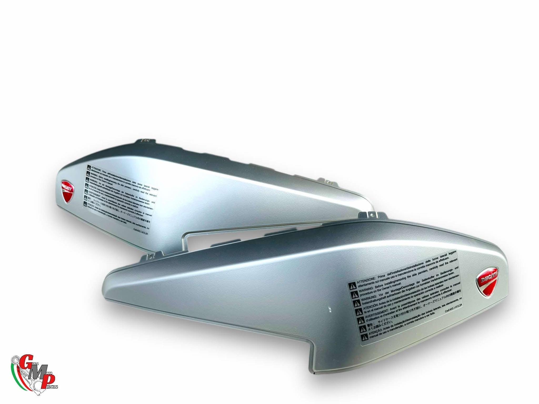 NUEVO Kit de tapa de maleta de aluminio gris - Ducati Multistrada MTS 1200 cor finale