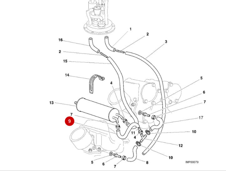 NUEVA manguera de combustible - Ducati