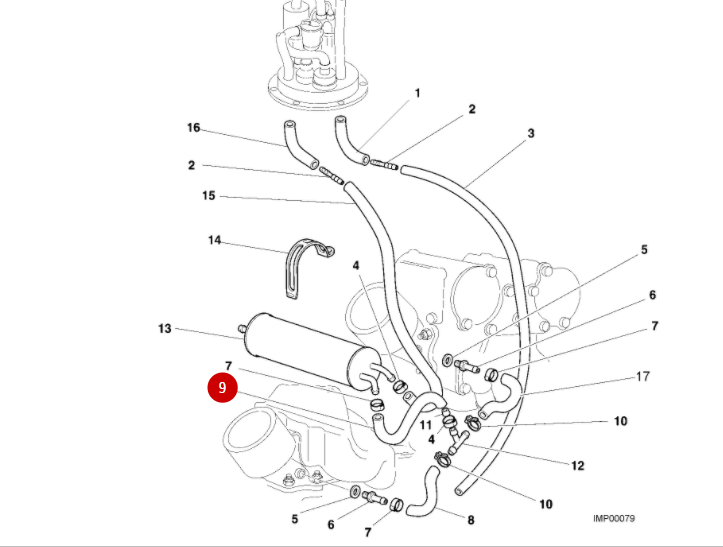NUEVA manguera de combustible - Ducati