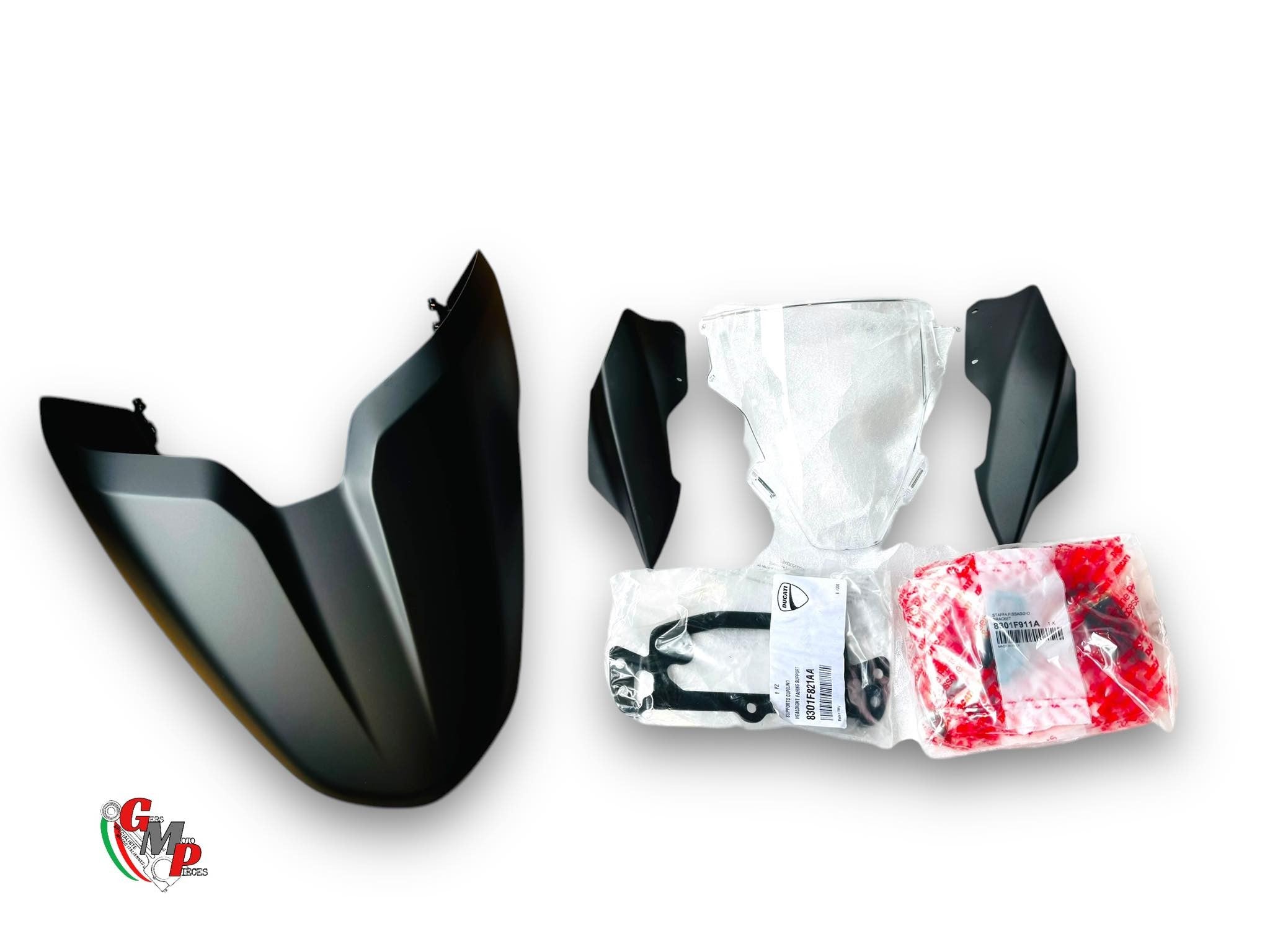 Kit + Funda de asiento y cabezal de horquilla nuevos en negro - Ducati