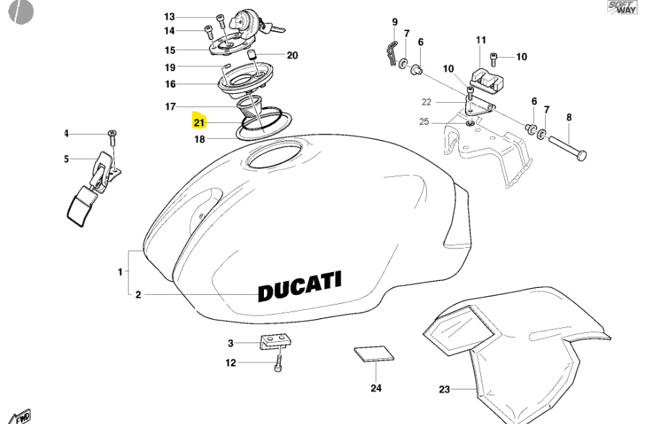 NUEVA junta tórica de la bomba de combustible - Ducati