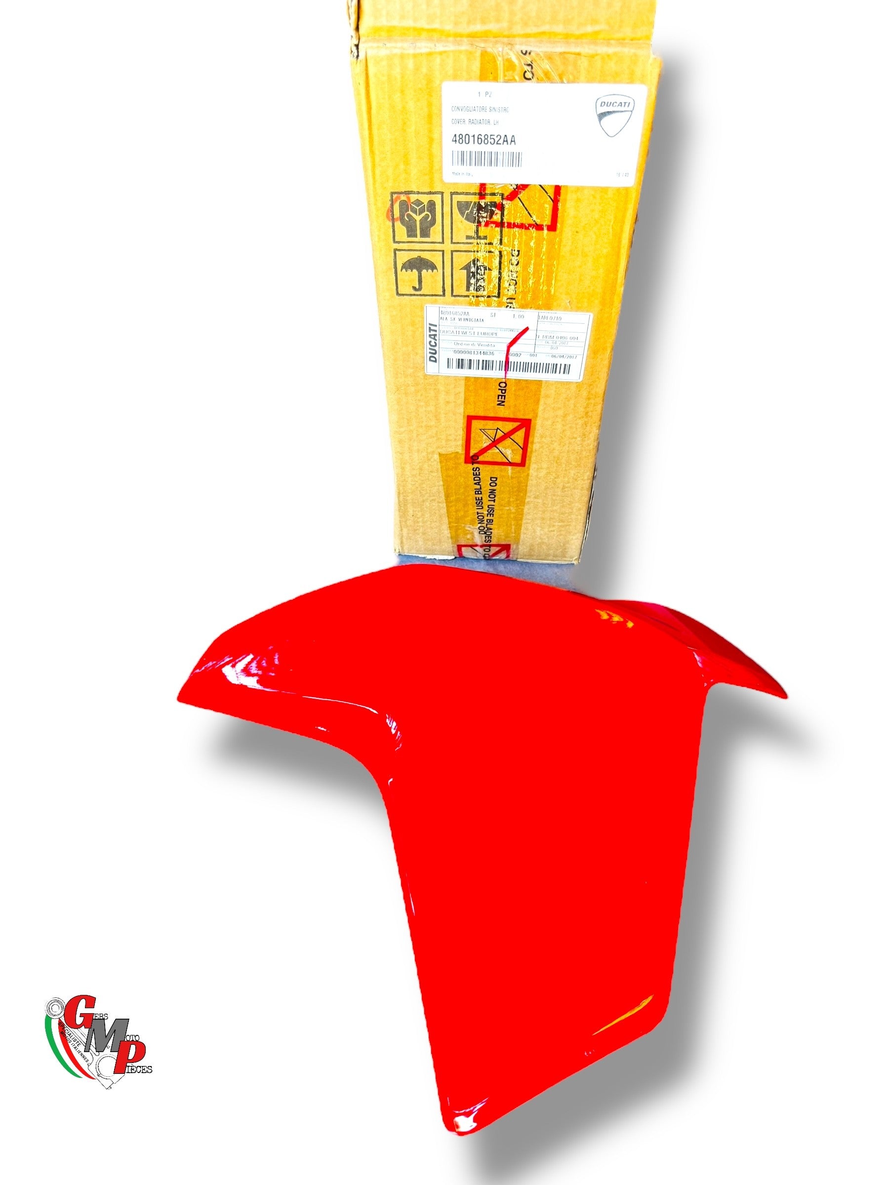 Nueva cubierta izquierda del radiador roja - Ducati