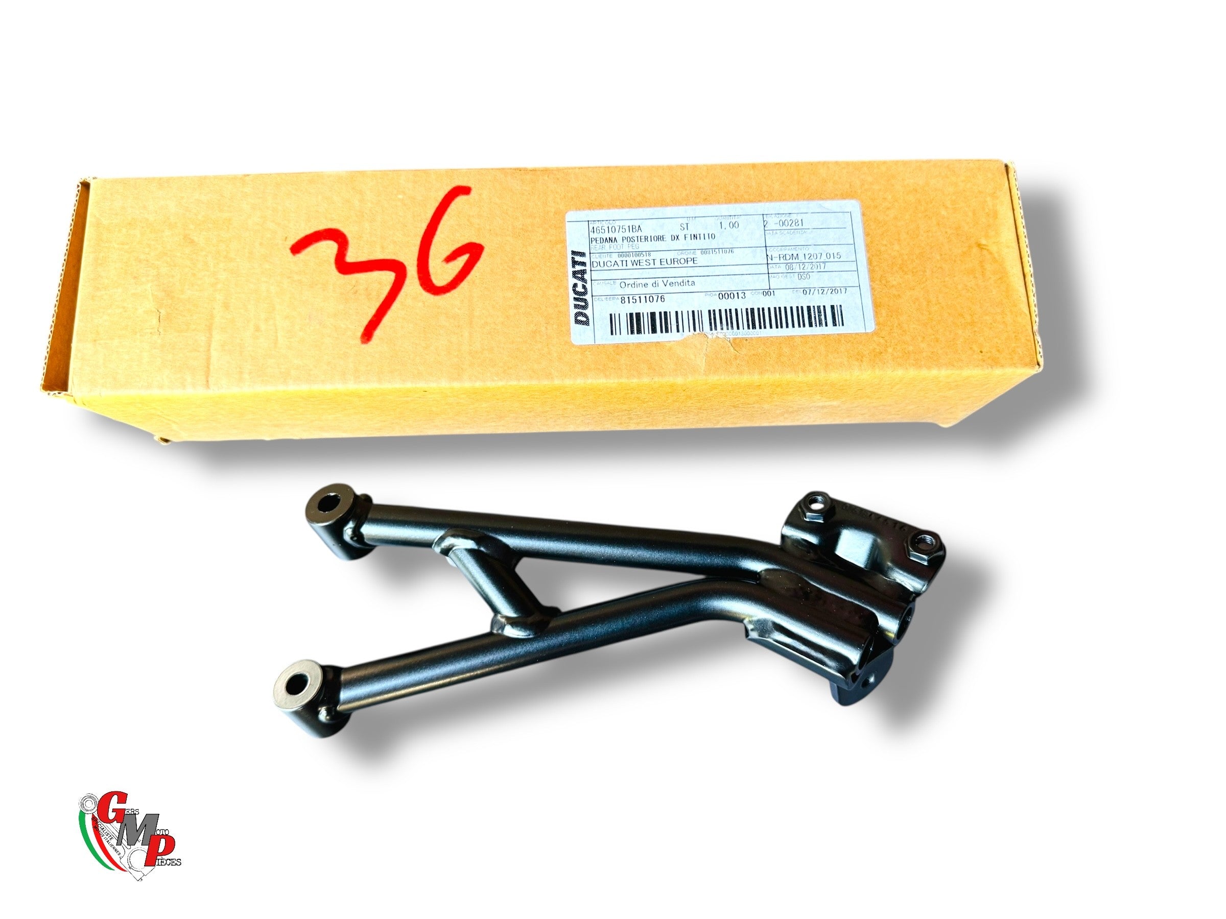 Nueva placa de reposapiés derecho del pasajero - Ducati