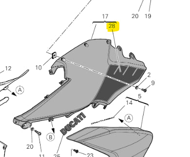 NUEVA pegatina para el depósito izquierdo - Ducati