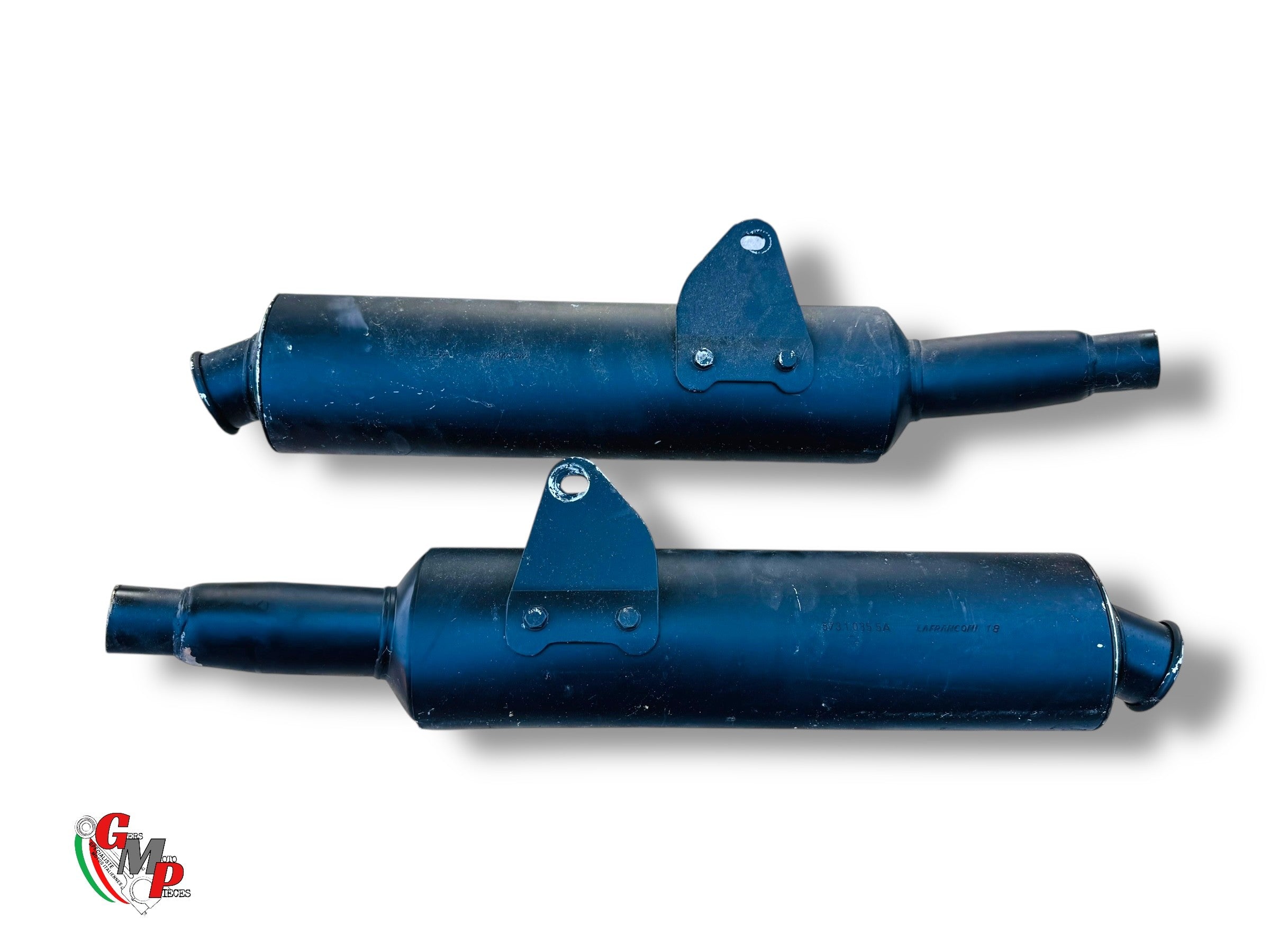 Par de Escapes Originales Pintados en Negro - Ducati Monster 400 600 620 695 750 800 900 1000 bocina final