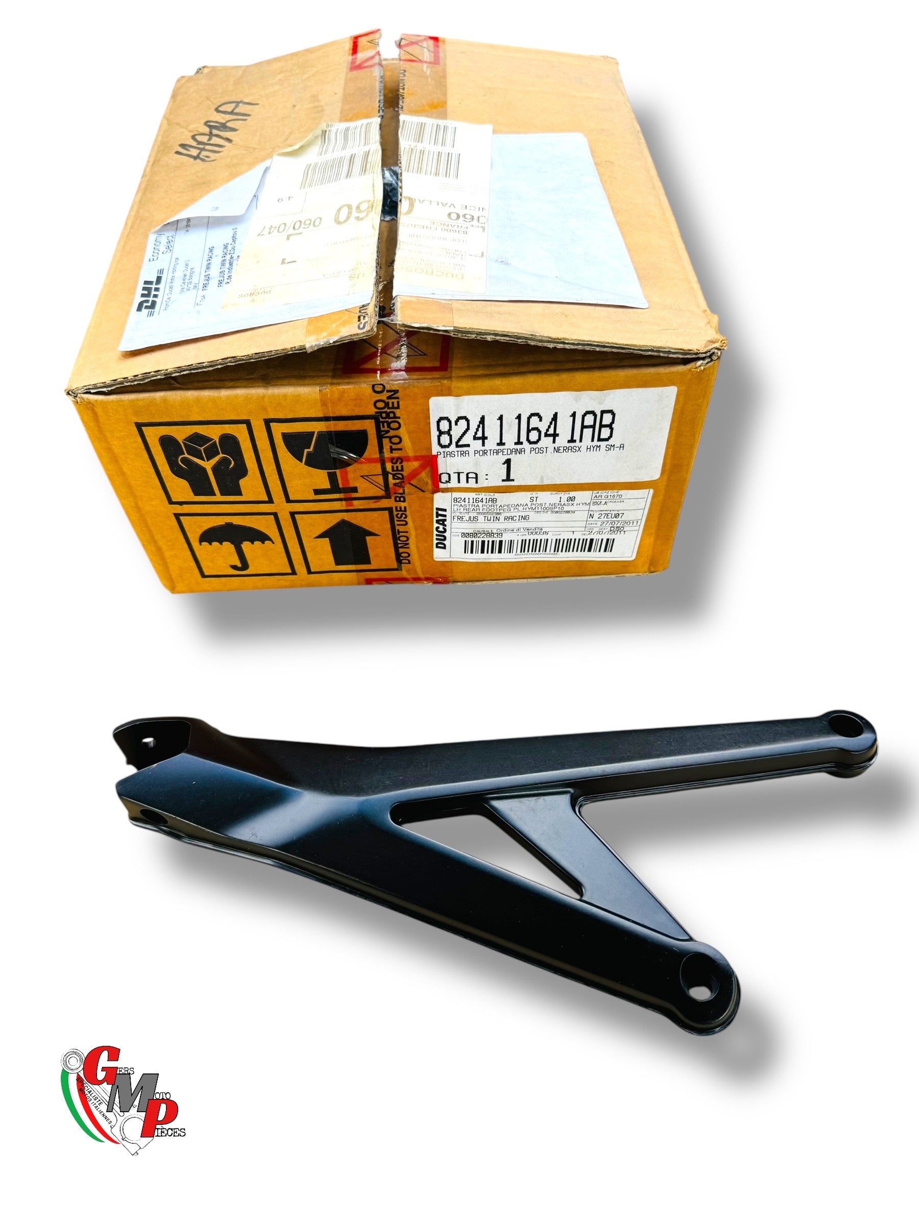 Platine Repose Pied Gauche Noir Neuve - Ducati Hypermotard 1100 Evo SP