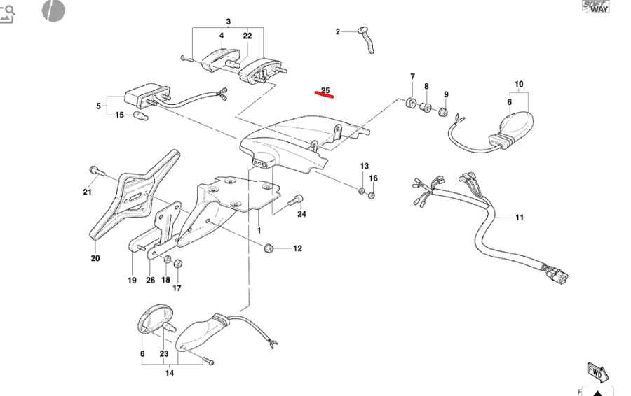 NUEVO Pico de pato trasero - Ducati
