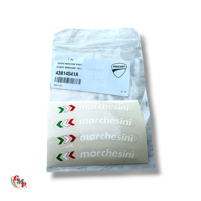 Calcomanía "Marchesini" Blanca NUEVA - Ducati